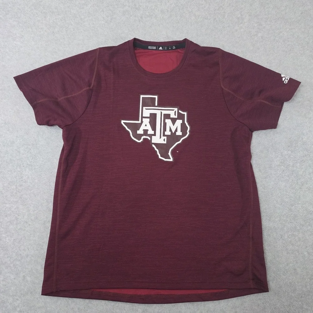Adidas Texas AM Aggies Shirt Mens XL Maroon Climalite Football Team Issued